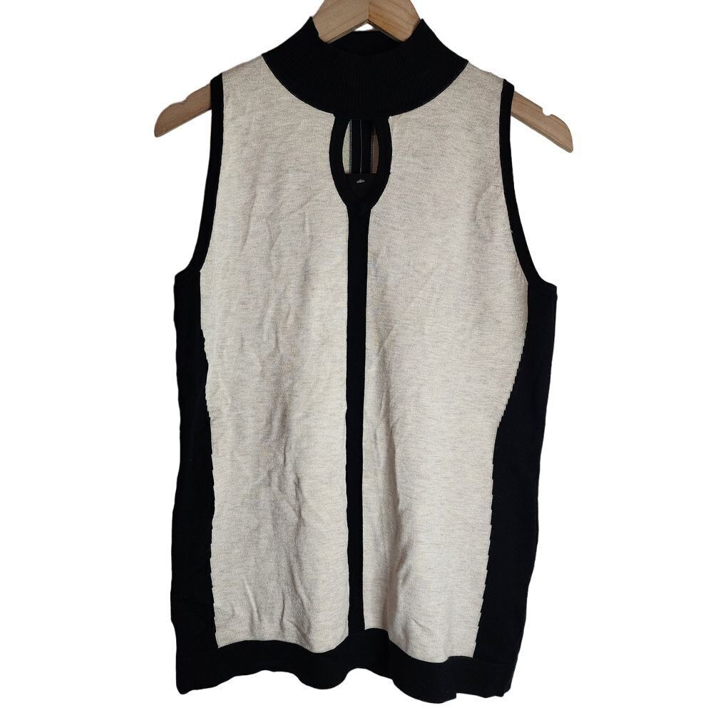 Premise Sweater Tank Women's Large Keyhole Knit Sleeveless Top